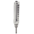 Modèle 7331 - Straight industrial glass thermometer - male BSPP connector - Stainless steel 316L - Brass