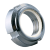 BN 38348 - Slotted round nuts for hook spanners with polyamide insert, high type