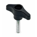 L807 - "EUROMODEL" WINGNUT WITH THREADED STUD WITHOUT CAP