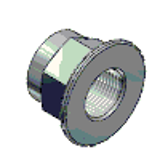 Q338 - Prevailing torque type hexagon nuts with flange (with non-metallic insert)
