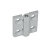GN 237 - Stainless Steel-Hinge, Type A, 2x2 bores for countersunk screws