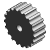 Distribution chain 1 1/2'' to DIN 8153 - Sprocket for top chains, straight continuous; pitch 1 1/2'' DIN 8153