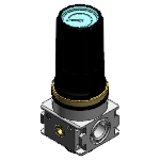 Pressure regulator with gauge inside the setting knob and continuous pressure supply BG0 - Multi-Fix series
