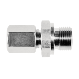 SO 51124-D - Temperature probe union with edge seal and with stainless steel compression ferrule