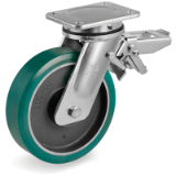 SRP/EE MHD FR - "TR-ROLL" Polyurethane wheels, cast iron, supports electro "EE MHD"