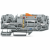 2006-1671/1000-848 - Ground conductor disconnect terminal block, with test option, with orange disconnect link, 24 V, 6 mm², Push-in CAGE CLAMP®