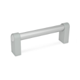 EN 365 - Oval tubular handles, Type A, Mounting from the back (threaded blind bore), Inch