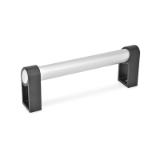 GN 335 - Oval tubular handles, Type B, Mounting from the operator's side, Inch