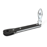 LR 318 - Ratcheting Crank Handles with Revolving Handle and Through Square Inch