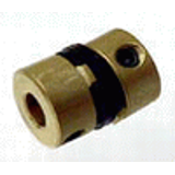 CO31 to CO35 - Oldham Coupling - .1200 to .6250 Bore - Brass or Aluminum Hubs Acetal Polymer Center Block