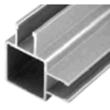 9030 - 1'' Square Right Angle - Double Twin Flanged Tube