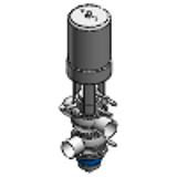Standard, Balanced Both Plugs, Spiral Clean Upper Plug, Spiral Clean Leakage Chamber, DN-65 - Mixproof Valve