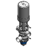 Standard, Balanced Lower Plug, Spiral Clean Upper Plug, Spiral Clean Leakage Chamber, DN-65 - Mixproof Valve
