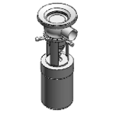 Tankentleerungsventile (US), Spiralreinigung - oberer Ventilkegel, keine Spiral-Reinigungskammer, 2 1/2-Zoll - Vermischungssicheres Ventil