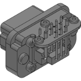 AT13-1612PB-BMXX - Boardlock PCB Mount Receptacle, 13 Pin, RA Flange, AT Series