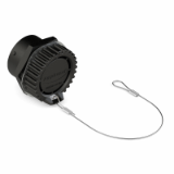 AHDC04-24-PMT - Size 24, Plug Cap, Threaded and Sealed with Tether, A Series, DuraMate