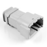 ATM04-08PX-SR1XX - 8-Way Receptacle, Male Connector with X Position Key with Strain Relief