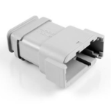 ATM04-12PX-SR1XX - 12-Way Receptacle, Male Connector with X Position Key with Strain Relief