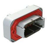 ATM13-12XX-BMXX - Boardlock PCB Mount Receptacle, 12 Pin, Straight Flange, ATM Series