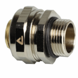 ISO straight fitting,Compact, male,  IP 65 nickel plated brass - Multitite fittings