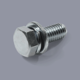 DIN 6900-3 Z4-1 D933 - Hexagon head SEMS screws with split lock washer and flat washer