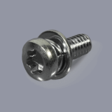 DIN 6900-3 Z4-0 T stainless steel A2 plain - Torx SEMS screws with split lock washer and small flat washer