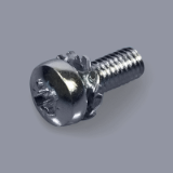 DIN 6900-4 Z7 Z steel 4.8 zinc-plated - Pozidriv SEMS screws with serrated tooth lock washer
