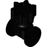 Diaphragm Valve Pneumatic Actuated Type AI (Air to open, Air to close), Flange End