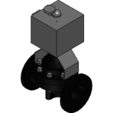 Diaphragm Valve Type 14, electric actuated Type J - Flanged End