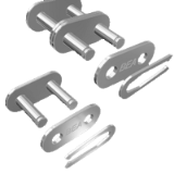 Enganches para cadenas de rodillos con mallas rectas