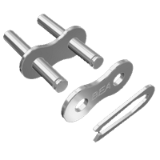 Connecting links for extended pin chains - Connecting link and offset link for roller chains ''Bea''