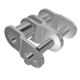 Offset links for duplex chain Bea in stainless steel - Connecting link and offset link for roller chains ''Bea''