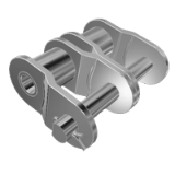 Gekröpfte Glieder für zweifache Rollenkette vernickelt - Gerades Verschlussglied und Geröpftes Verschlussglied für Rollenketten "BEA"