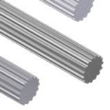 Barras dentadas  L en aluminio - Barras dentadas para correas positivas - ISO 5294
