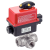 Modèle 50222 / 50223 - 3-way ball valve F / F / F passage in L (58213) or in T (58217) with electric actuator IP66 (50840)
