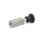 GN313 - Stainless Steel-Spring bolts, Type D without knob, without lock nut, Plunger without internal thread