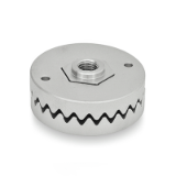GN188 - Stainless Steel-Serrated locking plates, Type C, with threaded bushing and centring step