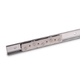 GN1490 - Stainless Steel-Linear guide rail systems, Type A5, with one cam roller carriage with 5 rollers, Identification no. 0, without end stop