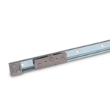 GN1490 - Linear guide rail systems, Type A3, with one cam roller carriage with 3 rollers, Identification no. 1, with one end stop