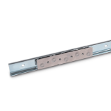 GN1490 - Linear guide rail systems, Type A5, with one cam roller carriage with 5 rollers, Identification no. 0, without end stop