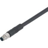 Kabelstecker, umspritzt, M5x0.5, PUR schwarz, ungeschirmt