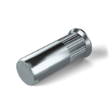 RIVKLE® Standard, countersunk head, knurled, cylindrical, closed
