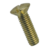 BN 1405 - Slotted oval countersunk head machine screws (~DIN 964 A; ~ISO 2010), brass, plain