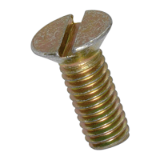 BN 359 - Slotted flat countersunk head machine screws (DIN 963 A; ~ISO 2009), 4.8, zinc plated yellow