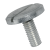 BN 405 - Slotted pan head machine screws with flat head (DIN 921), 4.8, zinc plated blue