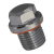 BN 442 - Hex head screw plugs with shoulder, pipe thread (DIN 910), steel, plain, with sealing ring