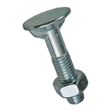 BN 251 Flat head bolts with double fins with hex nut