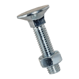BN 280 Flat head square neck bolts with hex nut