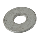 BN 20735 - Flat washers without chamfer, large series, for screws up to property class 8.8 (ISO 7093-1; ~DIN 9021), steel, zinc flake coated GEOMET® 500 A