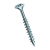 BN 1581 - Pozi Flat countersunk head chipboard screws form Z, partially threaded (SPAX®), steel case-hardened, zinc plated blue/WIROX®, waxed